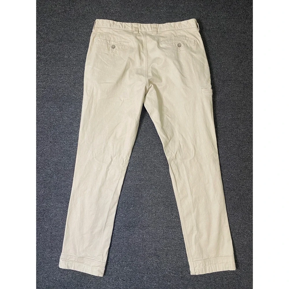 Duluth Trading Co Flex Ballroom Khakis Tan Mens 36x32 Slim Fit Casual‎ Straight
